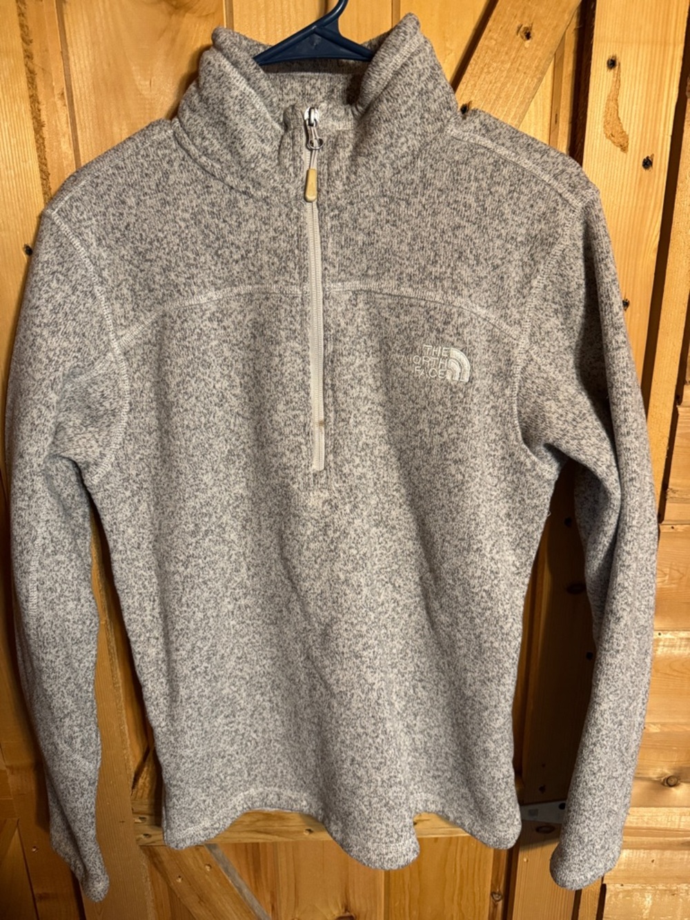The North Face Heather Gray Half-Zip Fleece Pullover